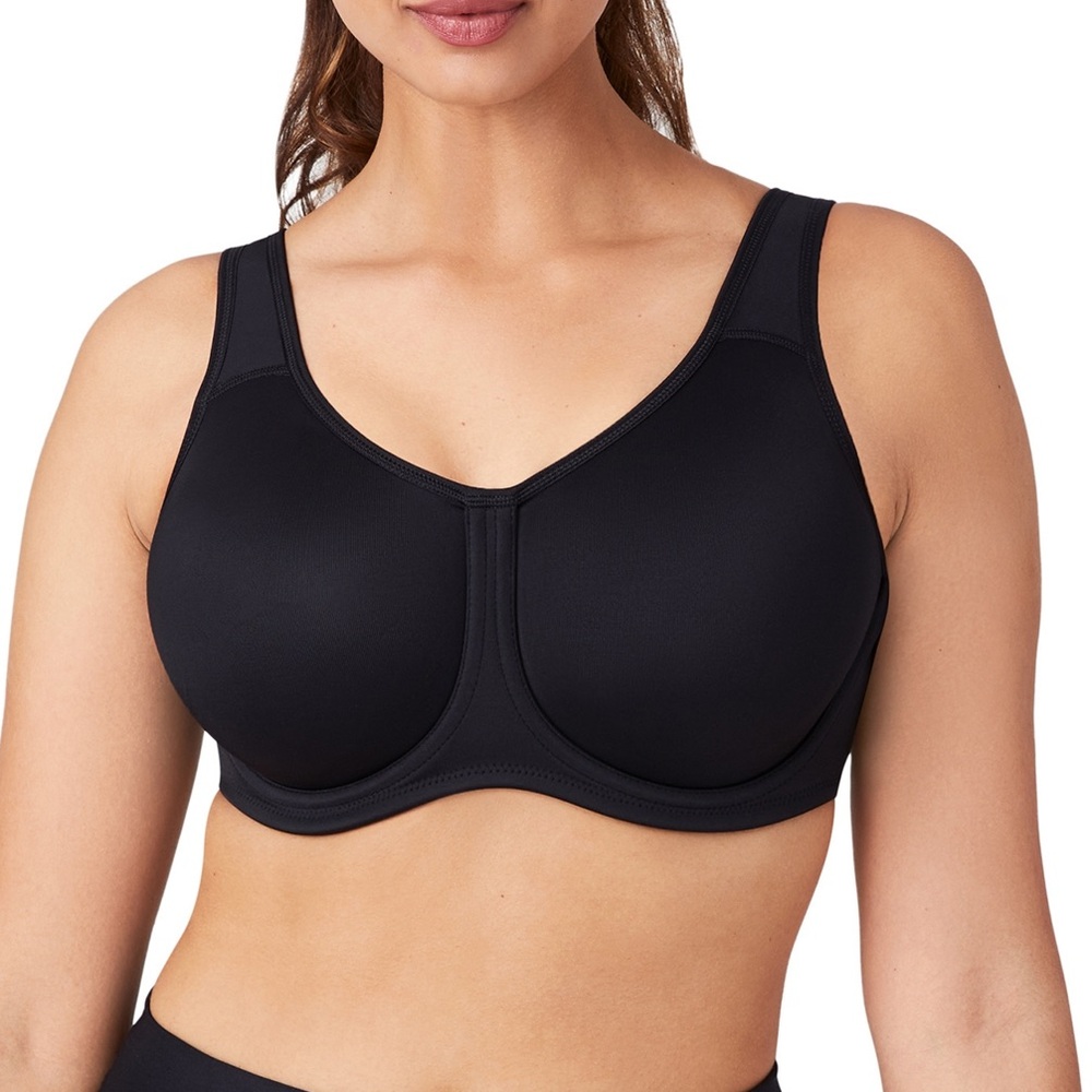 Wacoal Simone Underwire Unpadded Sports Bra Black size 40H Workout Gym 855170 - Picture 1 of 8